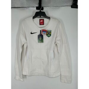 Nike‎ Tech Fleece Brazil Soccer Jacket Womens M Dri Fit Full Zip Up 806997-100